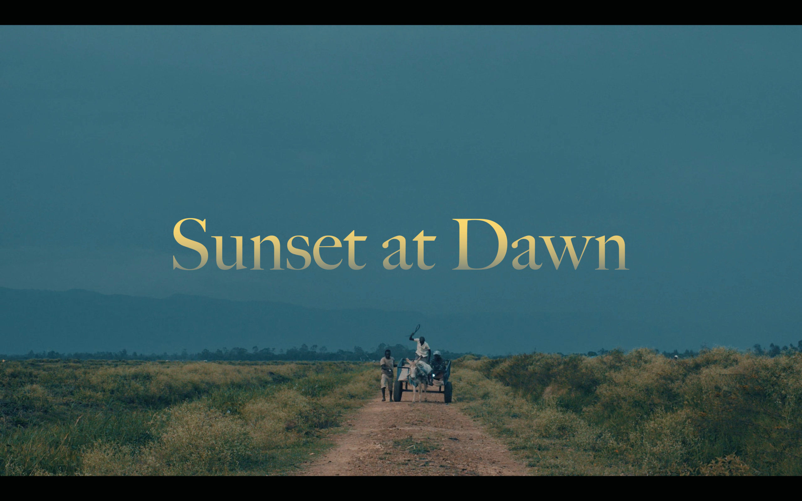 title image for the film Sunset at Dawn. The image features a view of Keyan fields